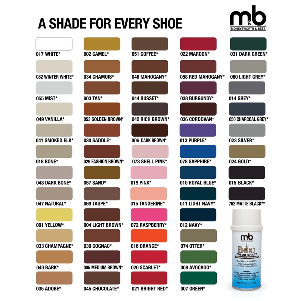 brillo color spray chart