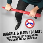 STAINLESS STEEL SHOE HORN 23” - ASSORTED COLOURS