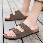 EASY WALK CORK TWO-STRAP SANDAL COFFEE - ASSORTED SIZES