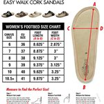 EASY WALK CORK THONG SANDAL BLACK - ASSORTED SIZES