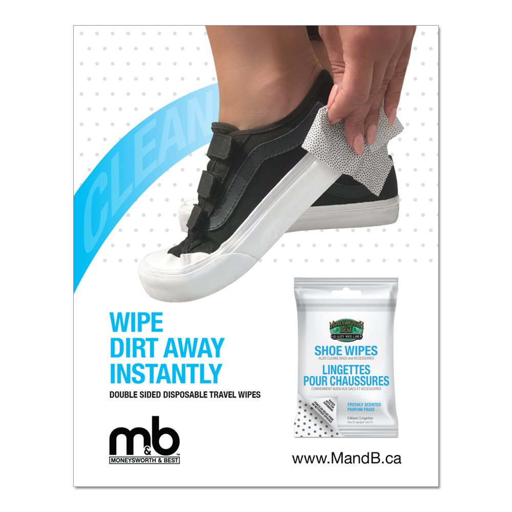 SHOE WIPES MERCHANDISING POSTER