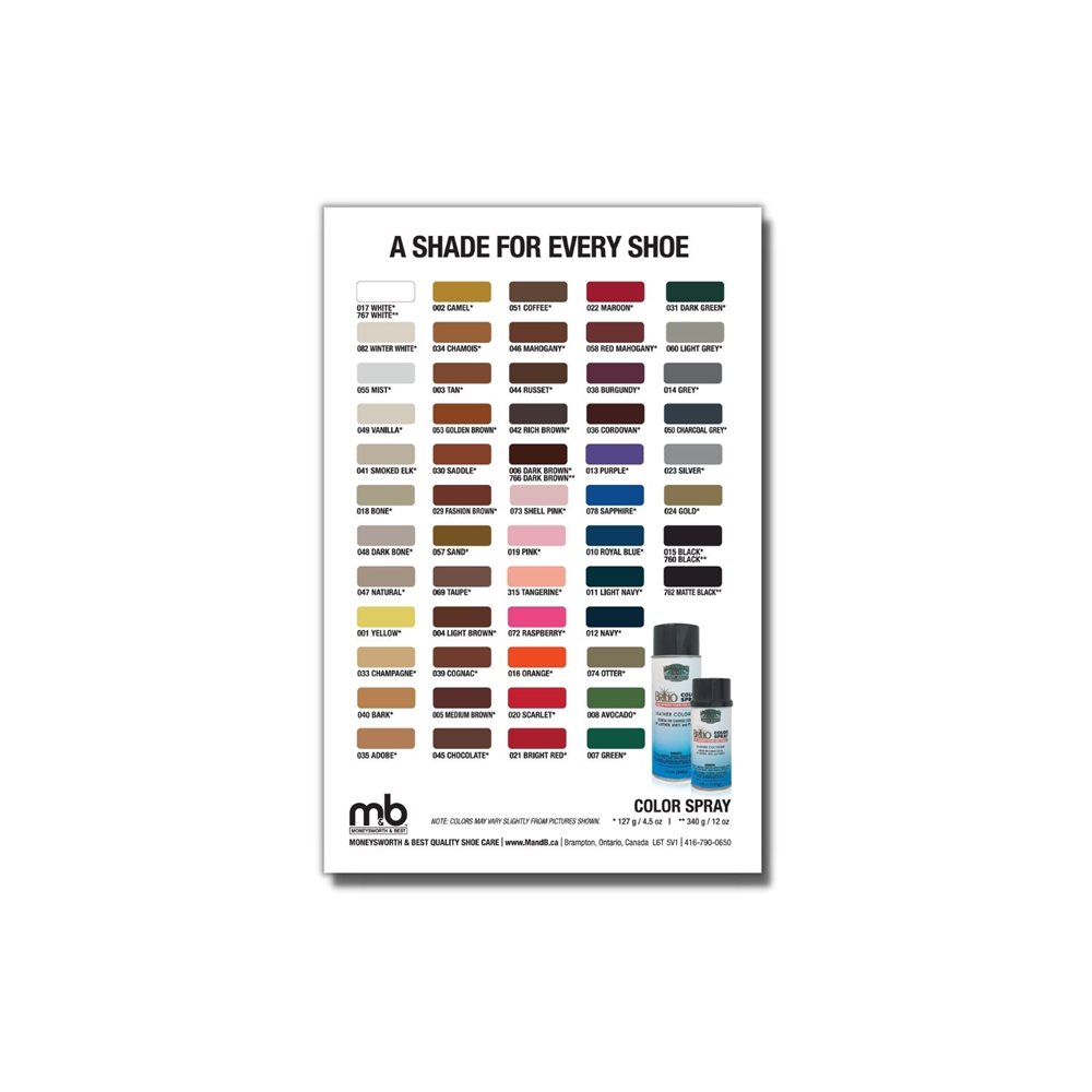 PRODUCT SHEET - BRILLO COLOR SPRAY COLOUR CHART