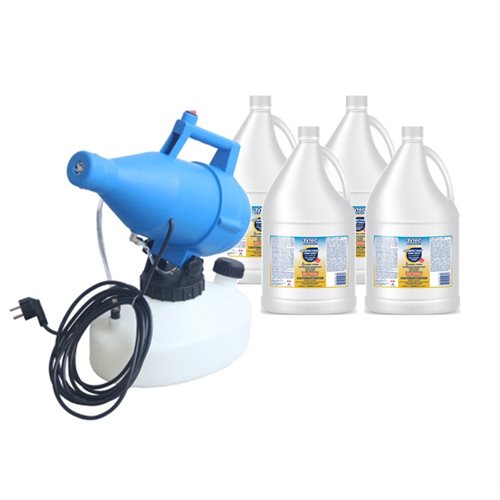 PORTABLE ELECTRIC DISINFECTANT FOGGER – INCLUDES 4 x 3.78L REFILLS